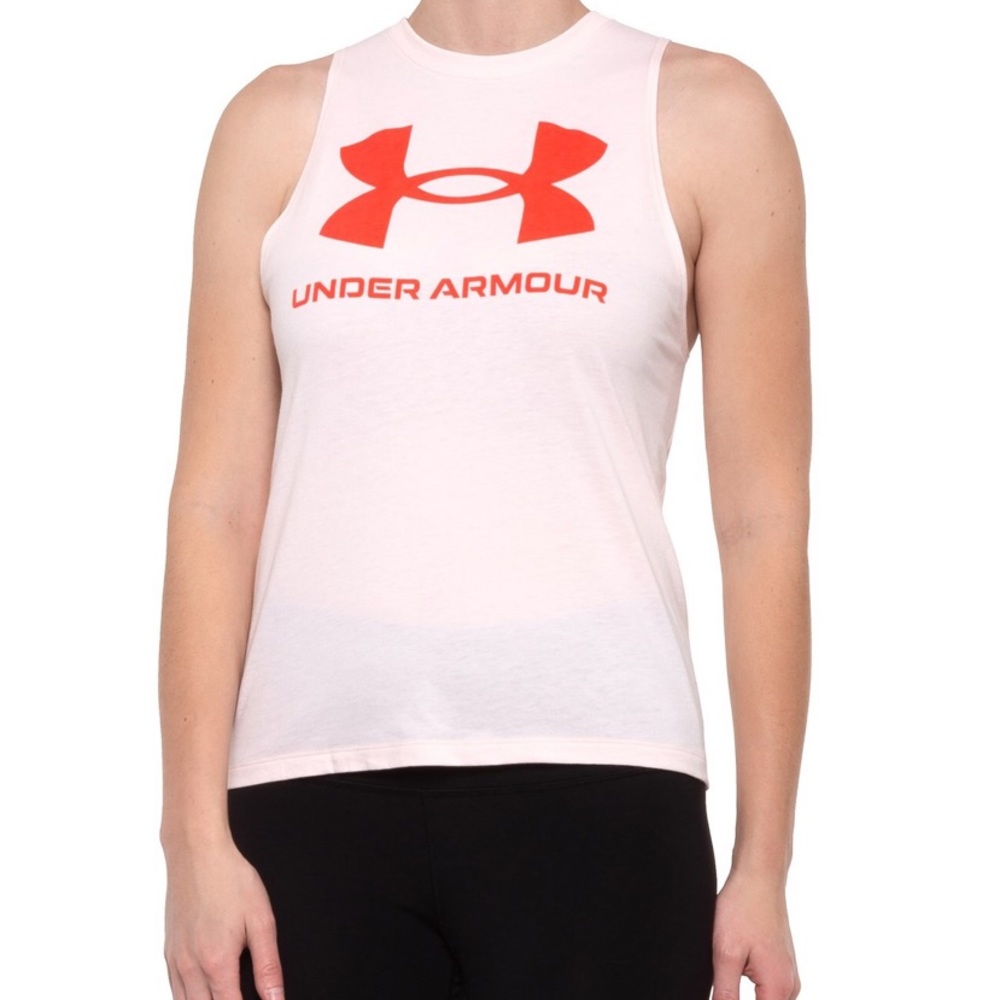 🆕 Under Armour Live Sportstyle HeatGear® Tank pink and orange